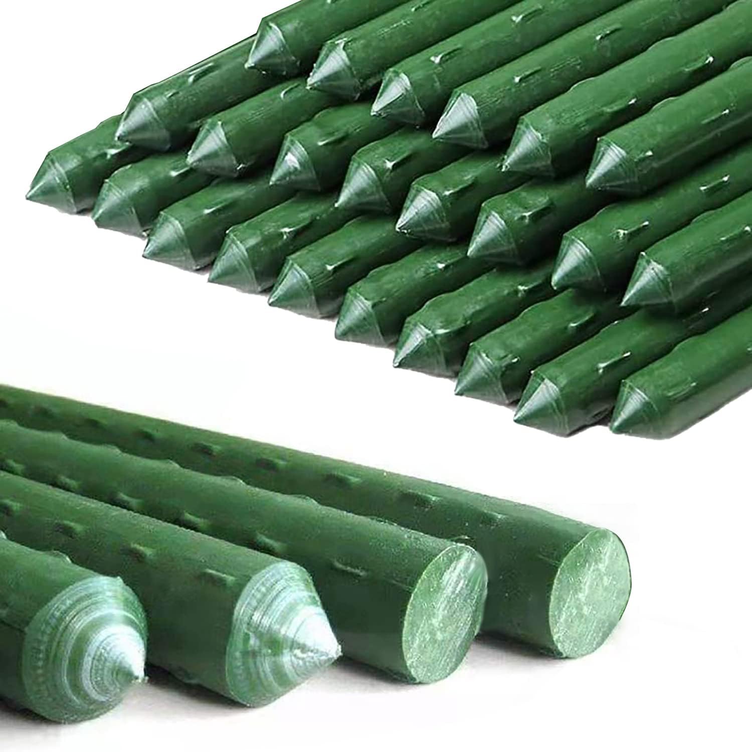 7Feet 25Pcs Plant Stakes Garden Tomato Sticks Supports for Potted Cucumber Strawberry Bean