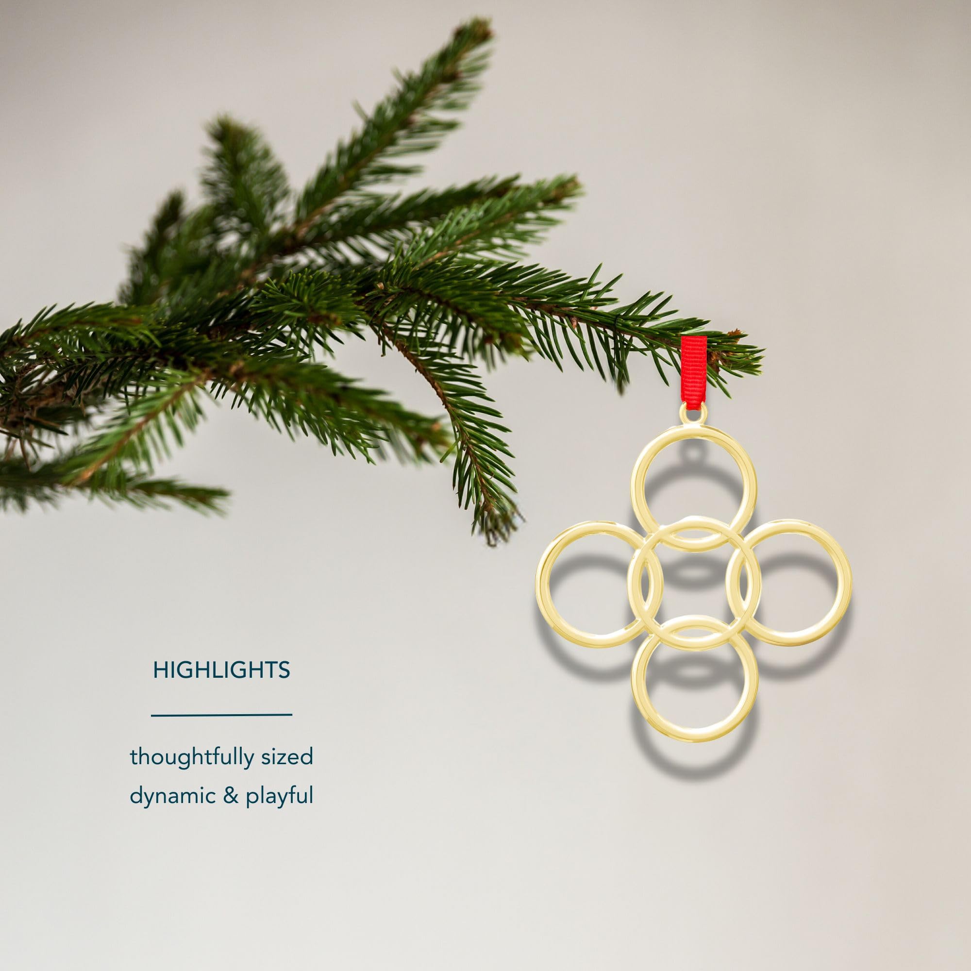 Nambe Five Golden Rings Ornament : Amazon.ca: Home