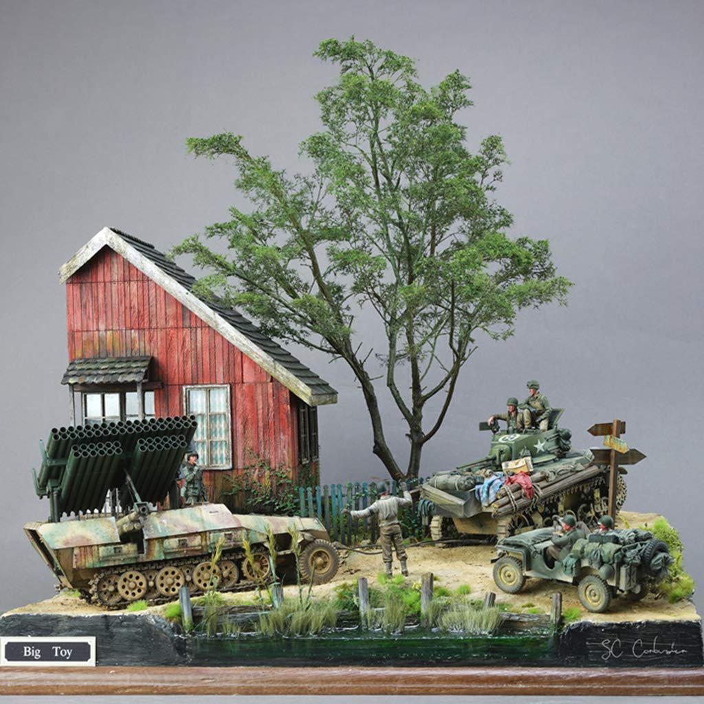 1/35 Échelle Maison en Bois Modèle pour Diorama Mise en Page Sandtable Bricolage Bricolage Assemblage