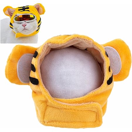 Amazon 猫 かぶりもの 可愛い 猫用帽子 ペット帽子 冬 防寒 被り物 猫 小型犬 コスチューム コスプレ 写真撮影 クリスマス お正月 虎 Kingsie 服 アクセサリー 通販