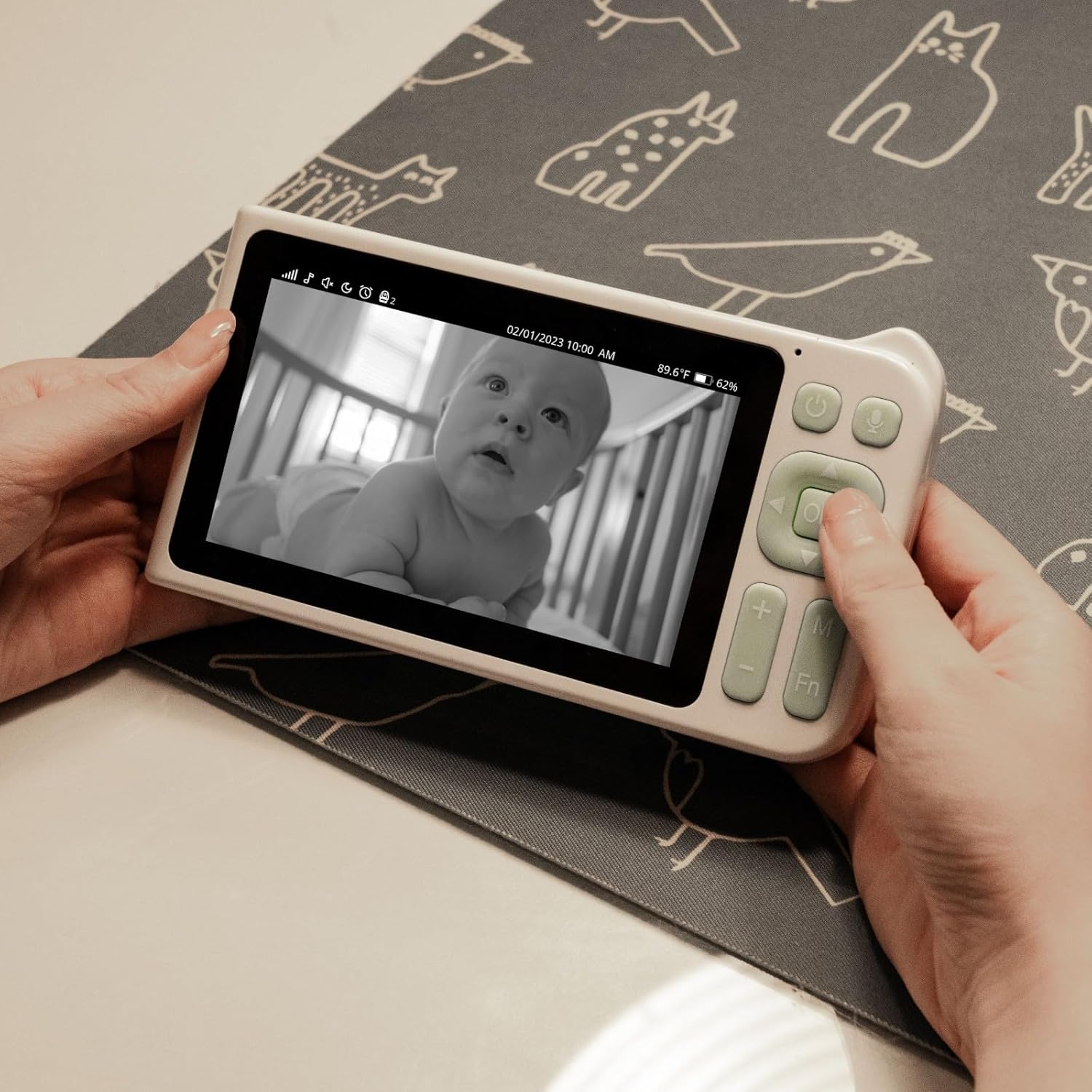 GardePro Baby Monitor demonstrating two-way audio communication.