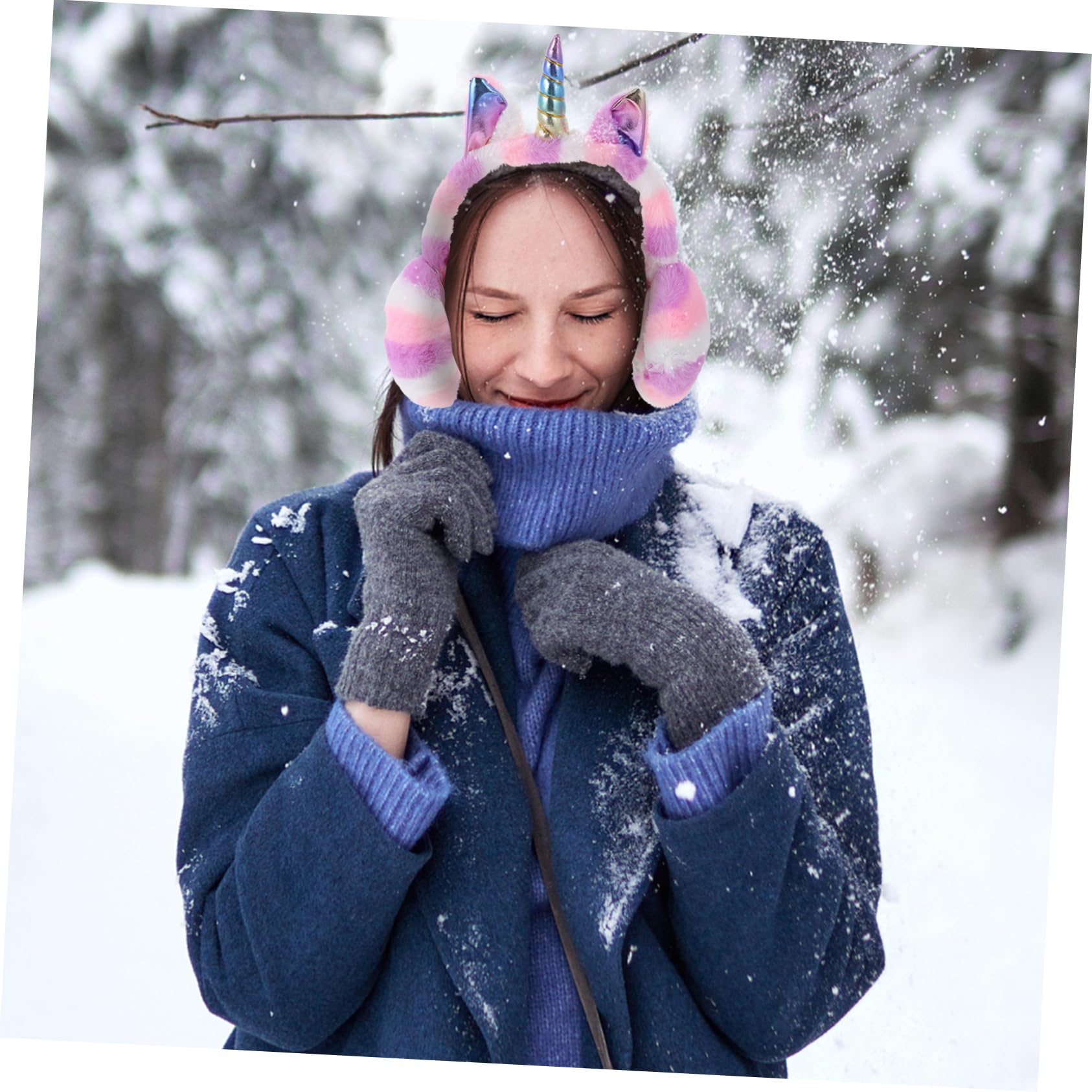 Ipetboom Unicorn Earmuffs for Boys and Girls Plush Winter Ear Muffs Earmuffs for Babies Girls Soft Warm