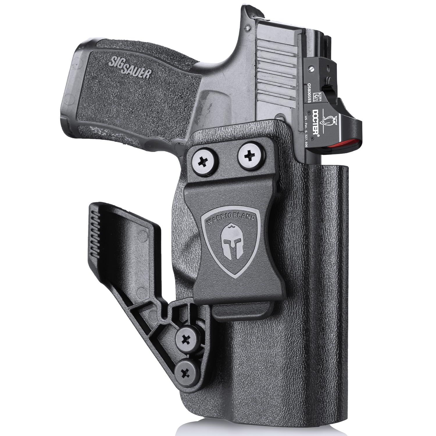 WARRIORLANDKydex Holster Fits Sig P365XL, IWB Concealed Carry Holster with Optics Cut, Inside Waistband Carry, Adjustable Posi-Click Retention & Cant, Right Hand/Left Hand/Claw Options