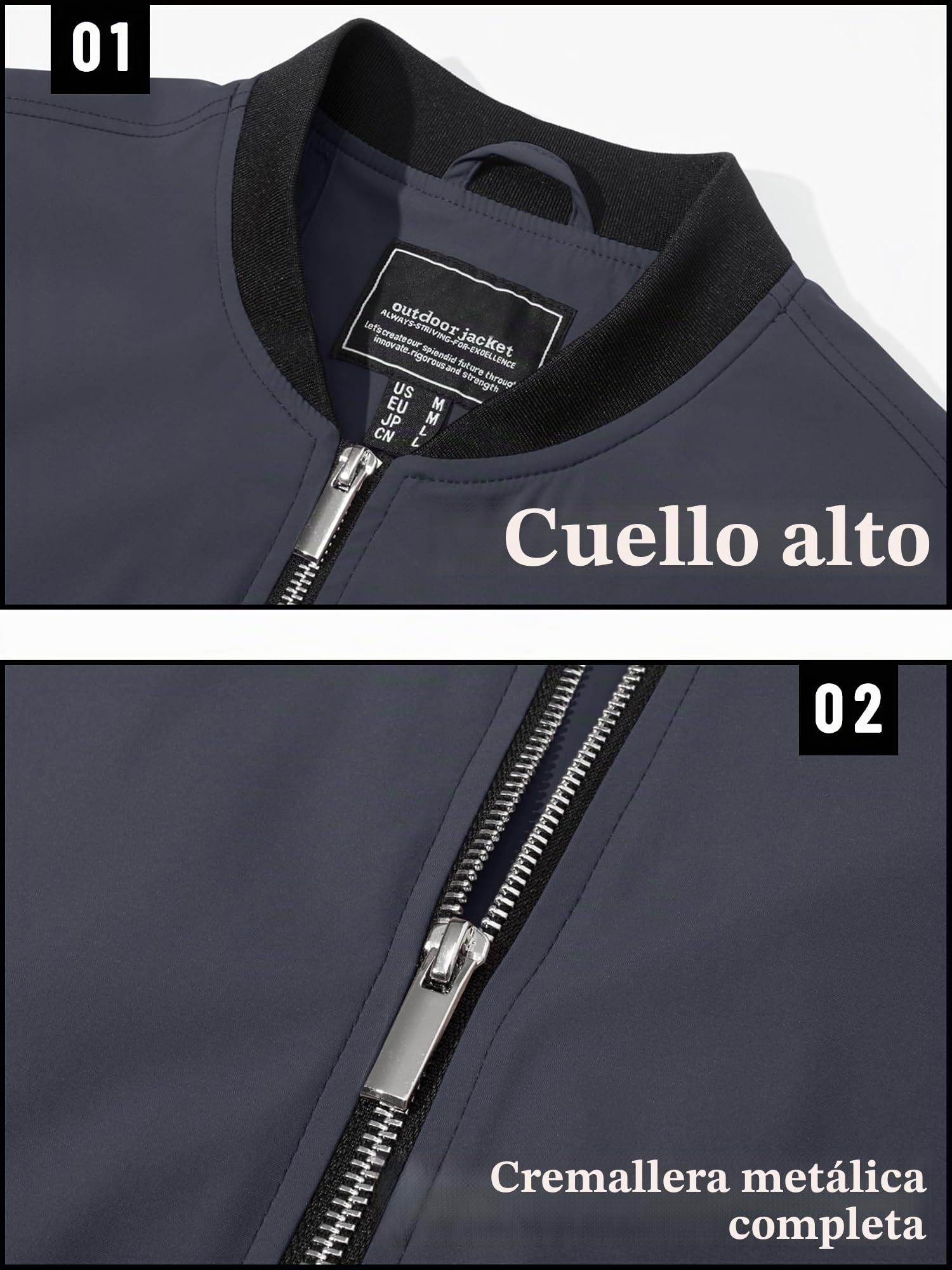 TACVASEN Chaquetas de Hombre Chaqueta de Béisbol Informal Inteligente Chaquetas Cortavientos Ligeras Chaqueta de Verano al Aire Libre