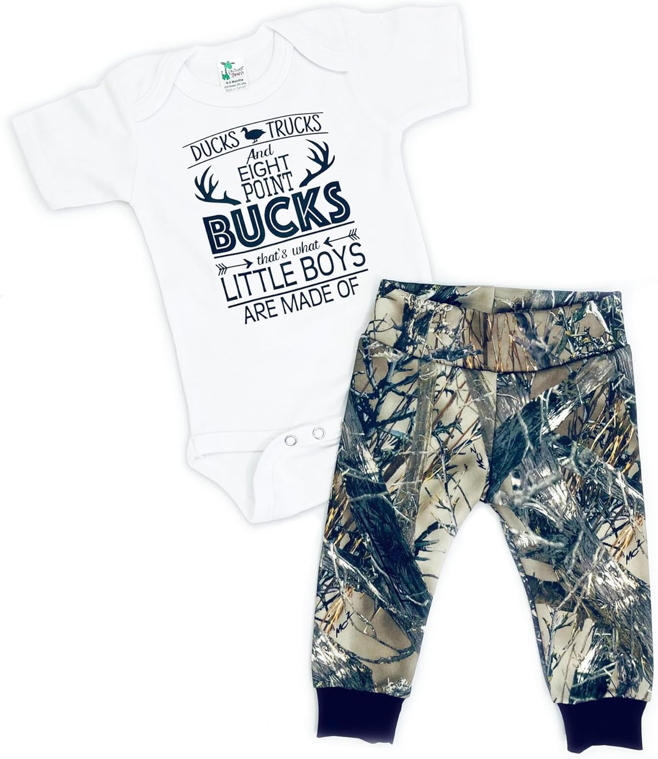 You Had Me At Camo Pants Set - 2-piece Camo Baby Boy Clothes