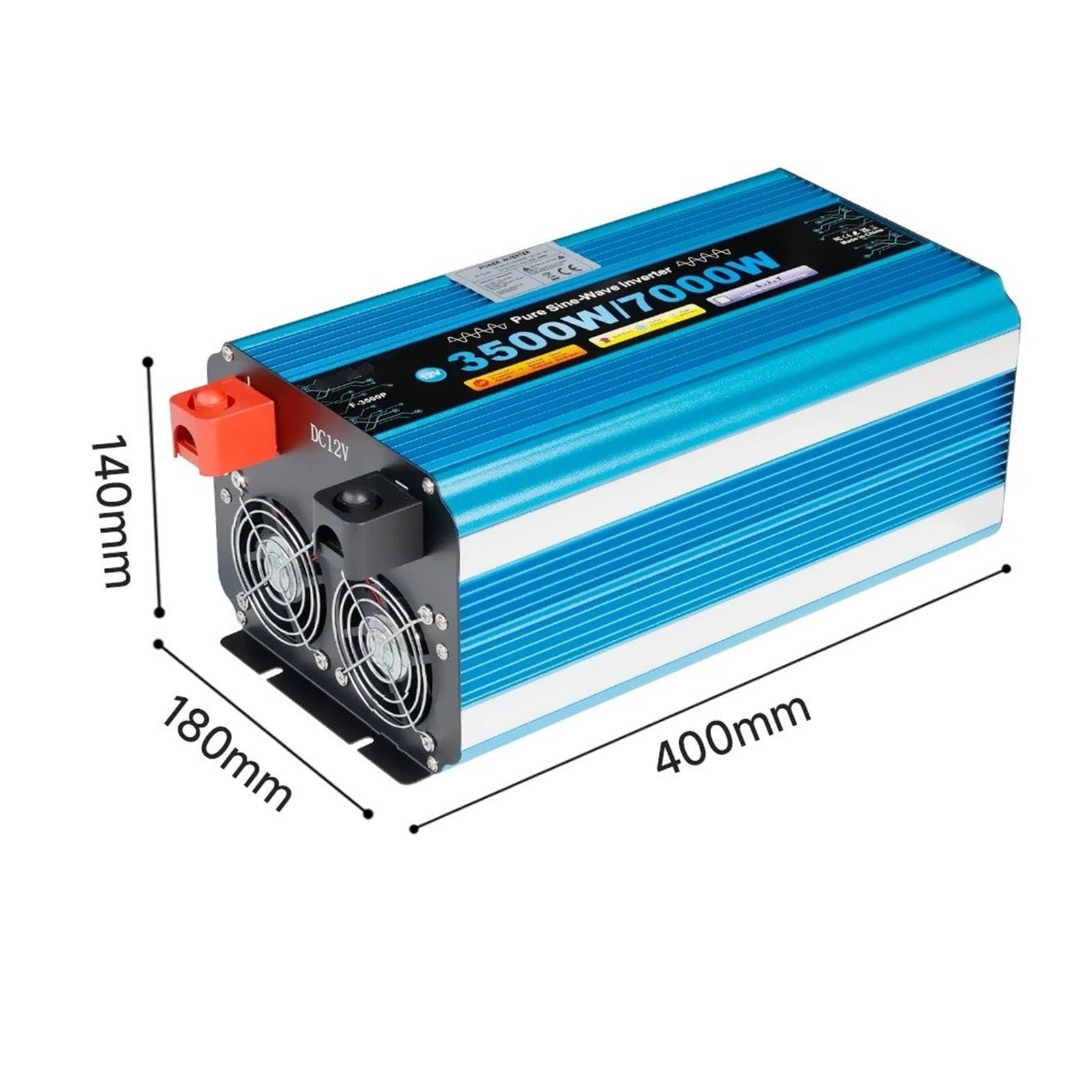 Convertidor Inversor Transformador Inversor Onda Sinusoidal Pura 8000W CC 12V/24V A CA 220V/230V Control Remoto Pantalla LCD Convertidor para Autocaravana Batería Solar(AC24V,50Hz Uni,6000W Peak)