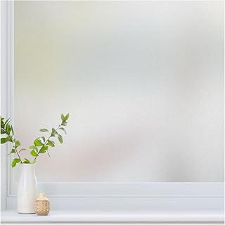 Haton Window Privacy Film Frosted Glass for Bathroom, Static Cling UV Su...