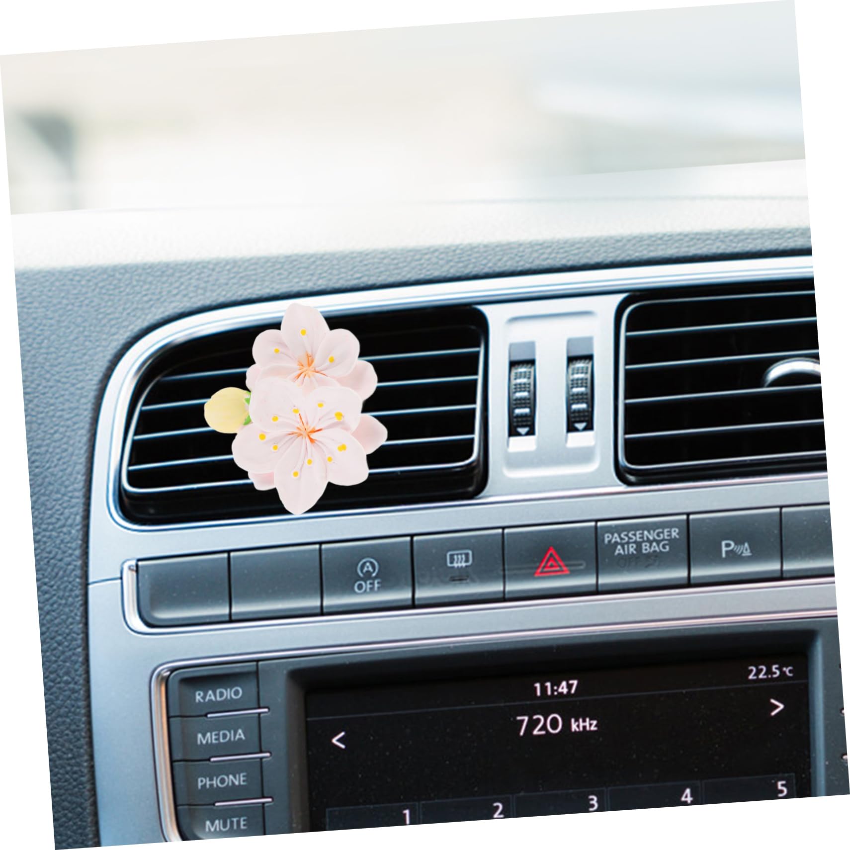 5stücke Car Vent Clip Mit Blumen-design Duftdiffusor Für Auto-lüftung Einfache Dekorative Auto-innenausstattung Frischer Duft Für Entspannte Fahrten Geeignet Für Fahrzeugtypen