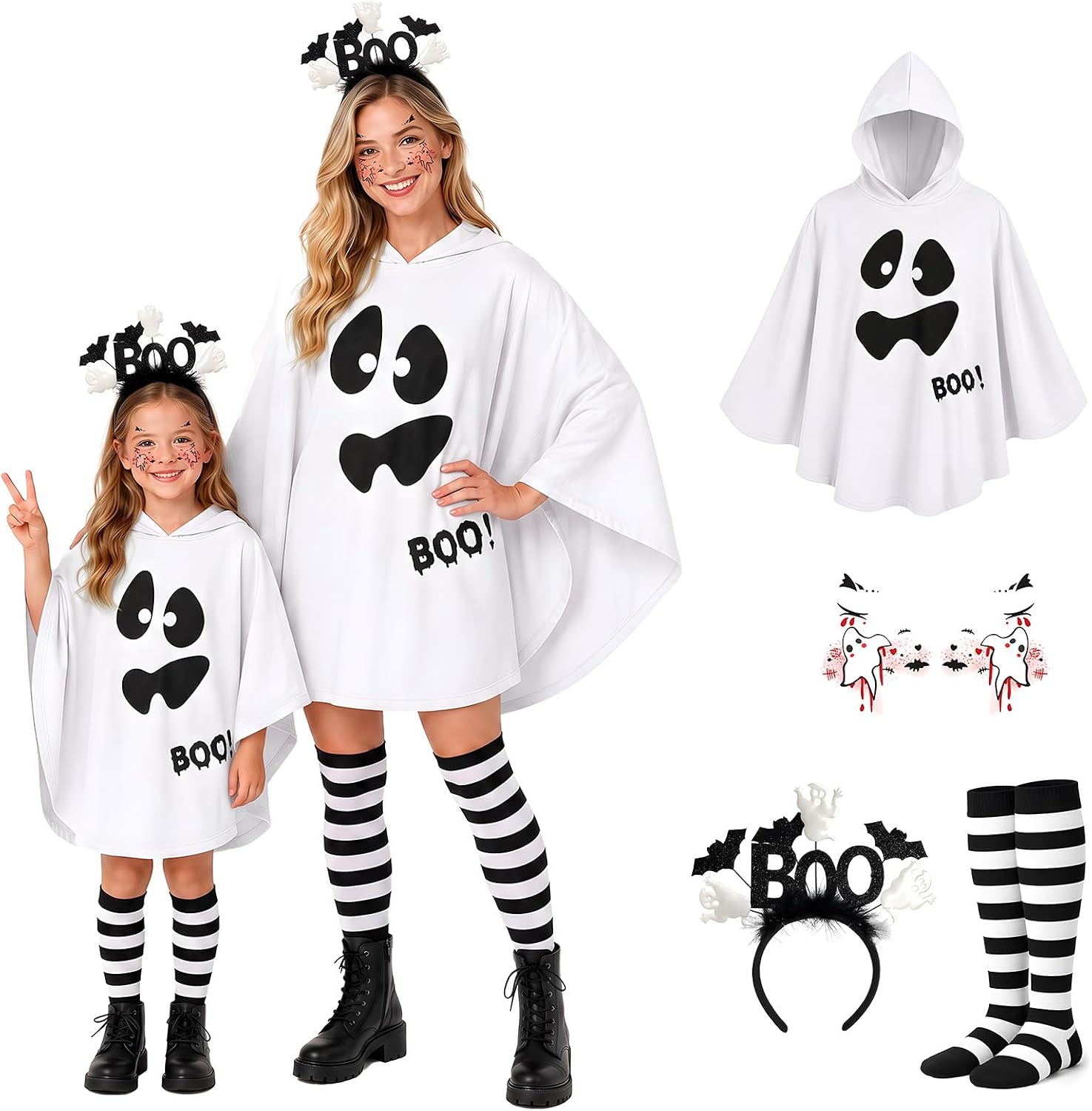 Women Ghost Costume for Adult Halloween Girls Ghost Costume Kids