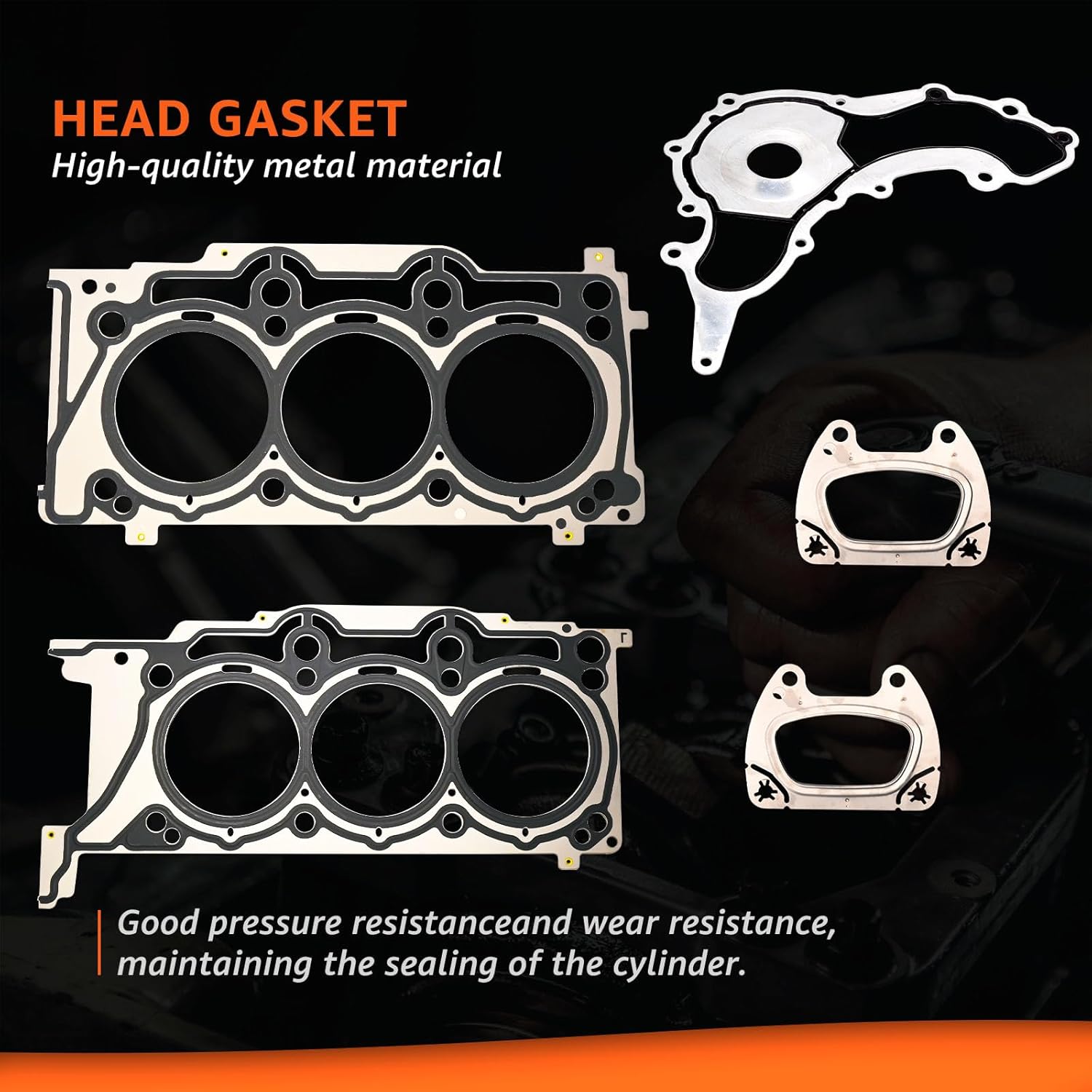 3.6 Head Gasket Set w/Bolts 2011-2016 for Jeep Grand Cherokee Wrangler, 2011-2020 for Dodge Avenger Challenger Charger Journey for Chrysler 200 300 Ram 1500 2500 3.6L Pentastar V6 HS26541PT ES72467