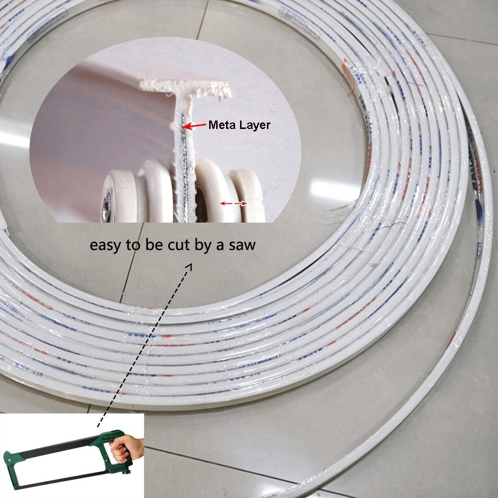 Bendable Plastic Metal Alloy Rod Flexible Window Curtain Track Poles Ceiling Mounting (100cm Ceiling Mount)