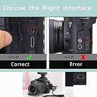 Vista 3 de SLLEA Cable de alimentación USB Mini-8pin de 3.3 pies para Nikon Coolpix P50 S520 S230 S220 S3500 P500