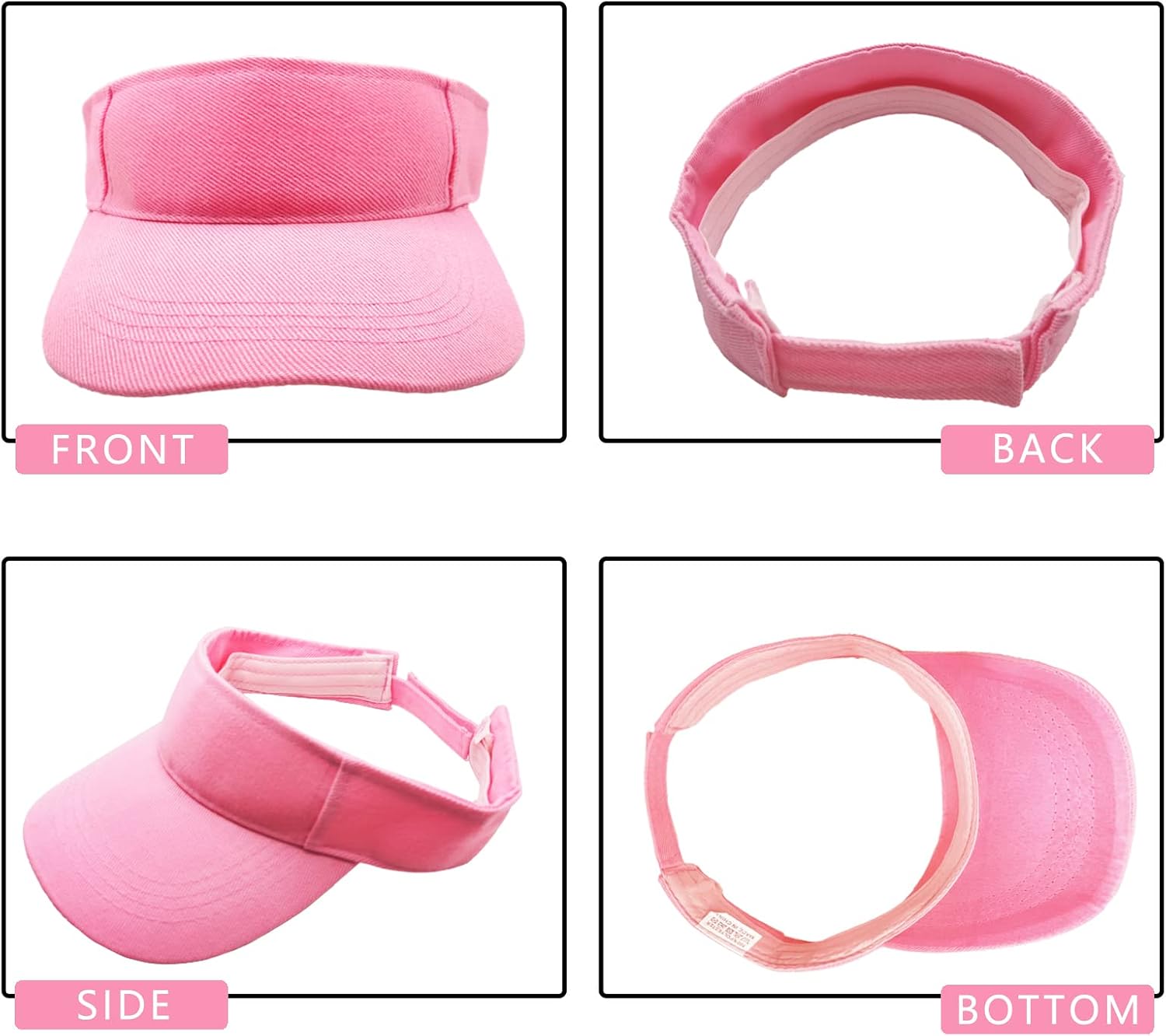1 Piece of Pink Sun Visor Hat Adjustable Sport Visors for Women and Men (One Size)