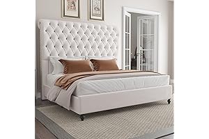 AMERLIFE King Sleigh Bed Frame and Headboard