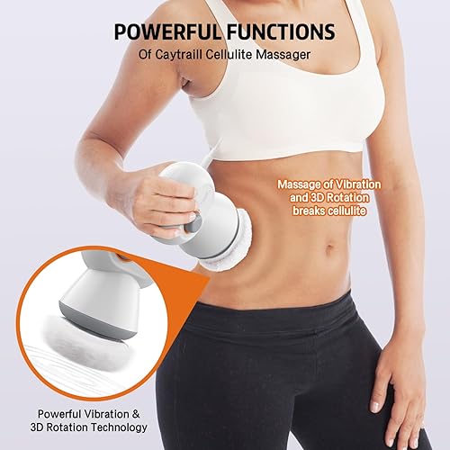 Miniatura 3 de Caytraill Masajeador de celulitis mejorado, máquina para esculpir el cuerpo con 4 almohadillas lavables, masajeador de mano para vientre, piernas,