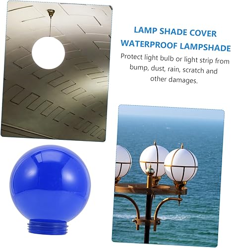 Miniatura 5 de Pantalla de globo de repuesto, pantalla de cristal, lámpara colgante de cúpula, postes de luz para lámpara exterior, pantalla de repuesto pequeña,