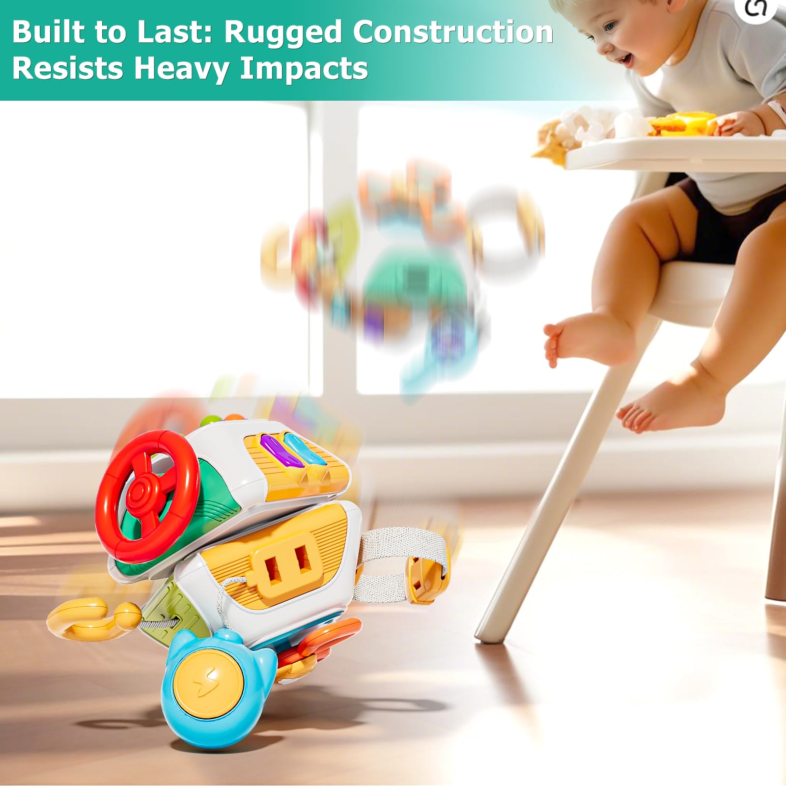 Montessori Busy Board Cube - Activity Toys for Toddlers -5 Montessori Busy Board Cube - Activity Toys for Toddlers -5