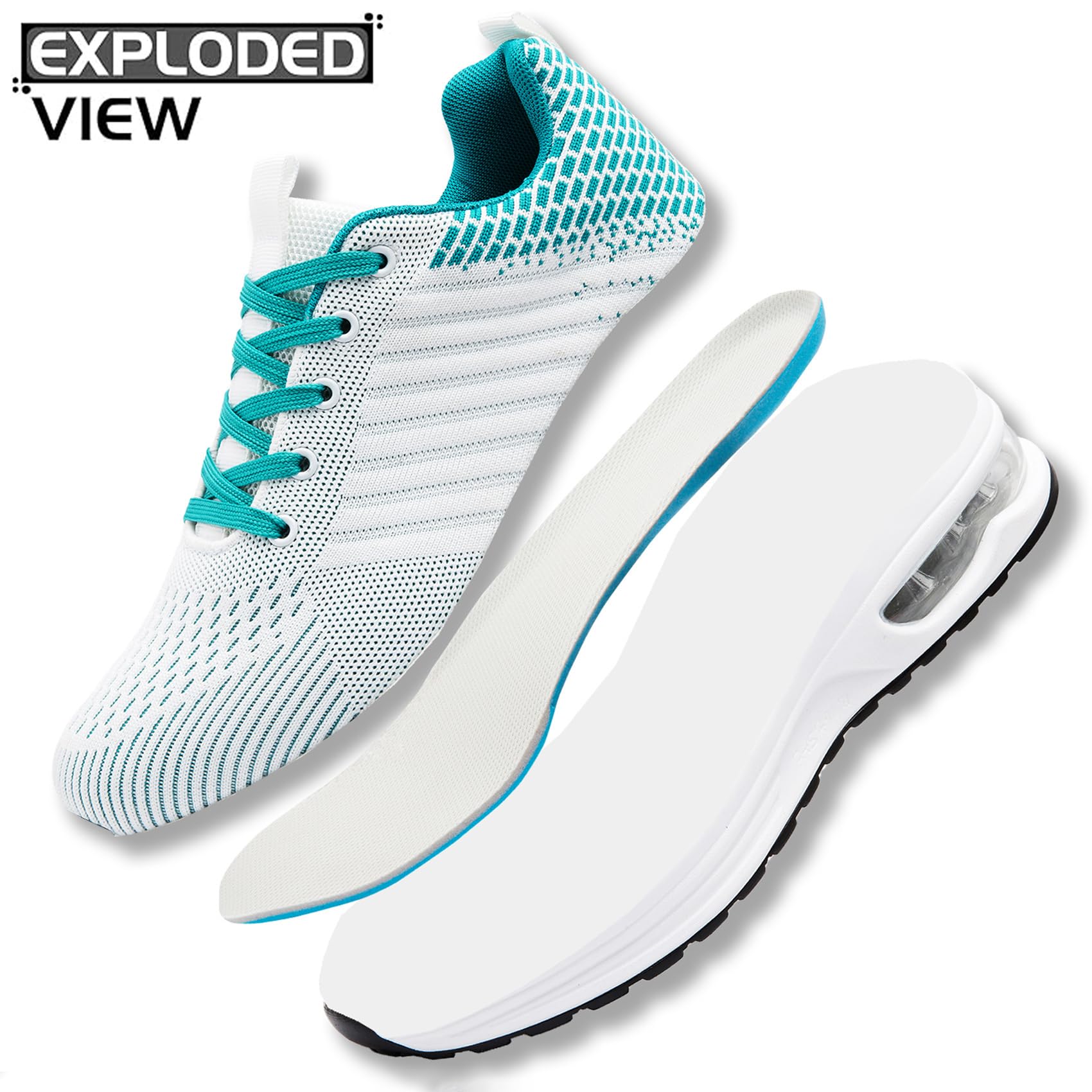Running Shoes Men's Trainers Air Cushion Athletic Sneakers Lightweight Breathable Walking Sports Tennis Shoes