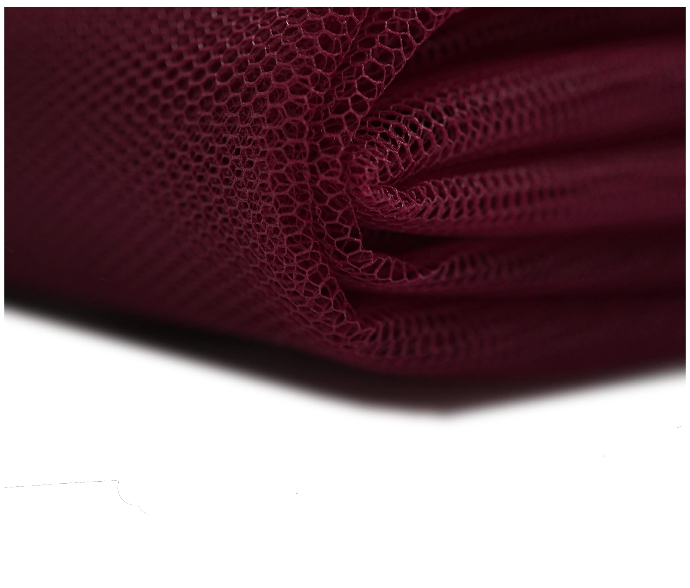 Thefabrictrade Wine Sheer Dress Net Mesh Fabric Tutu Tulle Mesh Dancewear Stiff Flare Free Nylon Wedding Bridal Veil Material 150Cm Wide (4000 X 150Cm / 1575" X 60", )
