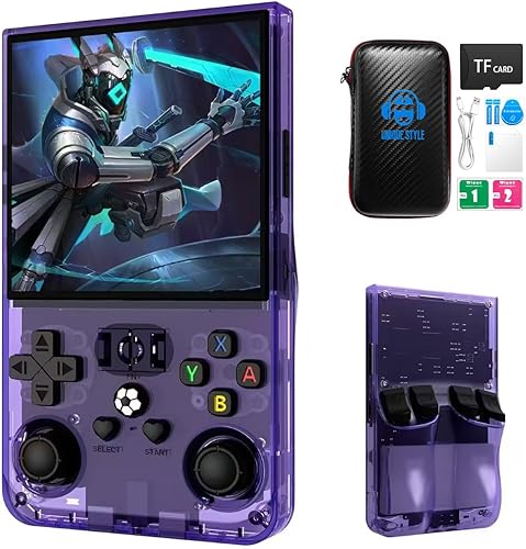 R36S Max - Consola de juegos retro portátil, pantalla HD IPS de 4.0 pulgadas, procesador de 64 bits, batería de 4000 mAh, más de 15,000 juegos