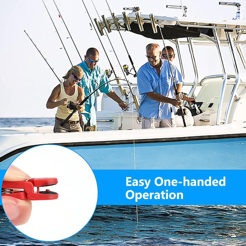 Angeln Release Clip, Angel Downrigger Clips, Snap Release Clip Outrigger Clip für Weight Hobel Board Outrigger Downrigger Power Grip
