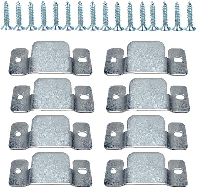 Flush Mount Bracket, Tiberham Sectional Sofa Interlocking Clip Furniture Connector, Heavy Duty Connecting Clip Bracket for Large Picture Display Headboard Wall Mount Hardware (4 Pairs)