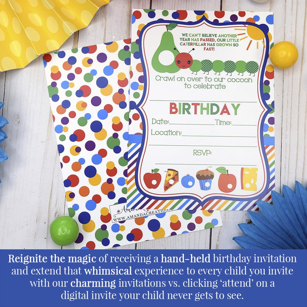 Amazon.com : Happy Hungry Caterpillar Themed Birthday Party Invitations, 20 5x7 Fill In Cards with Twenty White Envelopes by AmandaCreation : Toys & Games amazon-com-happy-hungry-caterpillar-themed-birthday-party-invitations-20-5x7-fill-in-cards-with-twenty-white-envelopes-by-amandacreation-toys-games