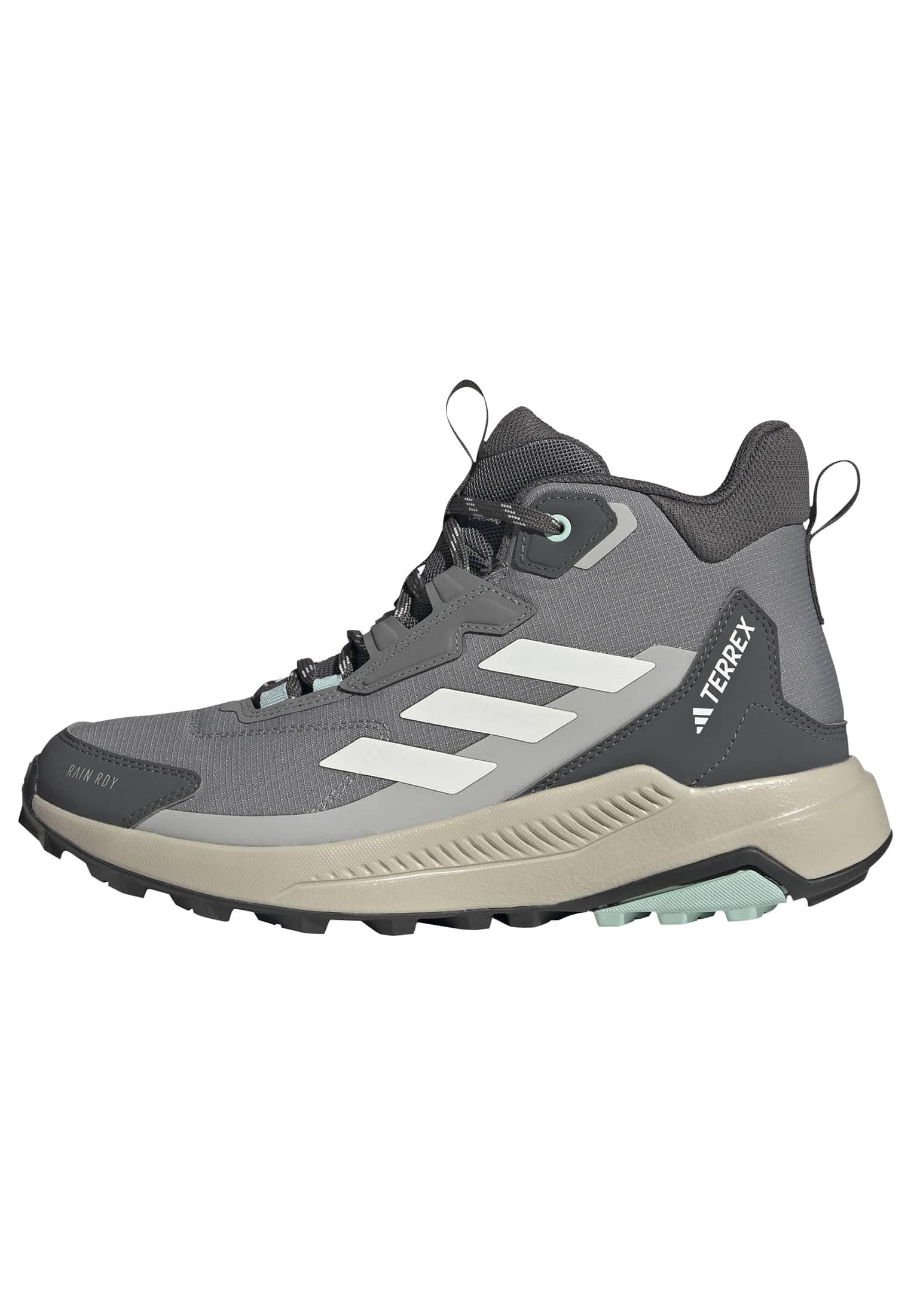 adidas Terrex Womens Anylander Rain Ready Hiking Boots, Grethr/Owhite/Gretwo, Size 3.5, Women