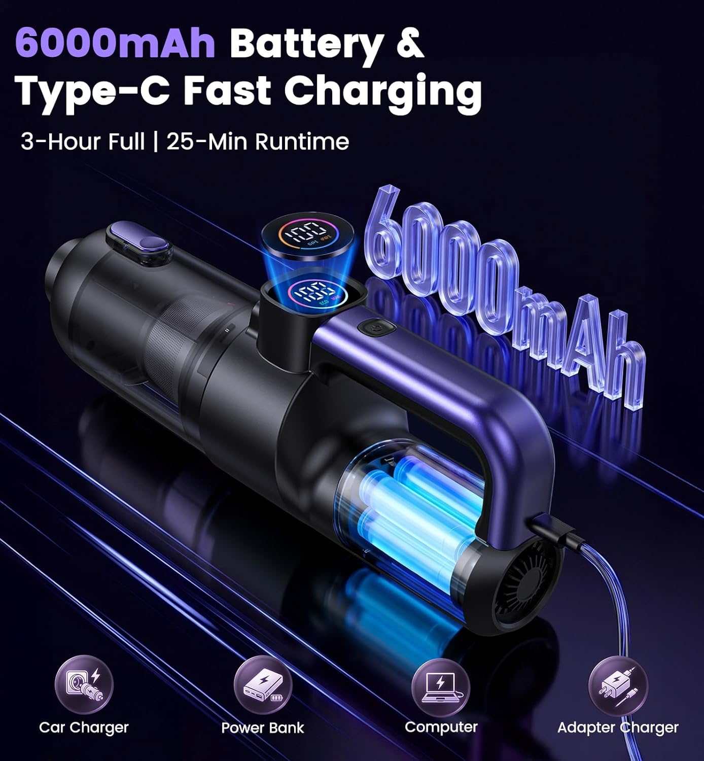 Car Vacuum Portable Cordless Handheld Vacuum Cleaner 01