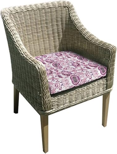 Miniatura 2 de Paquete de 4 fundas de cojín extraíbles para silla, impermeables, estampado de cachemira morada, patrón de flores étnicas bohemias, fundas