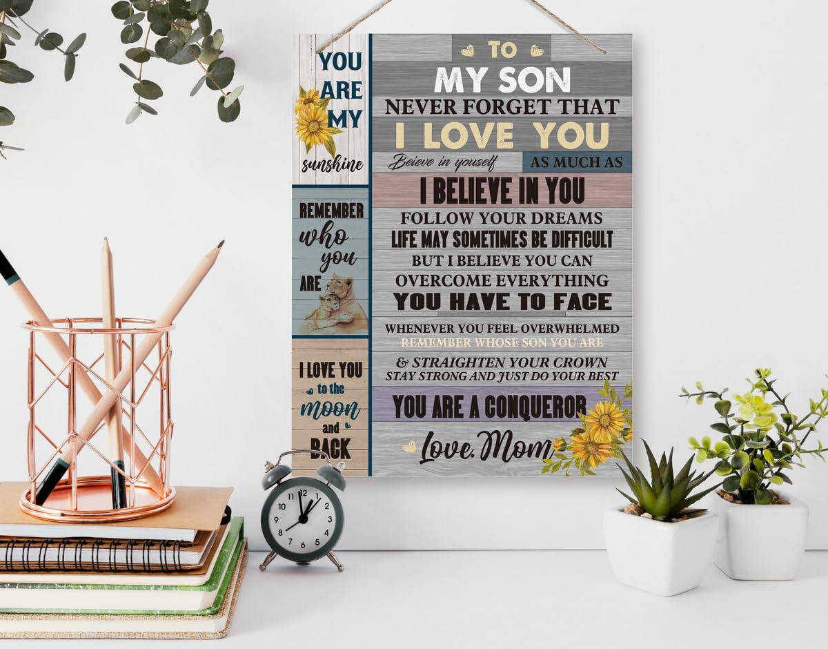 Inspirational Son Gift - Wood Wall Decor -3