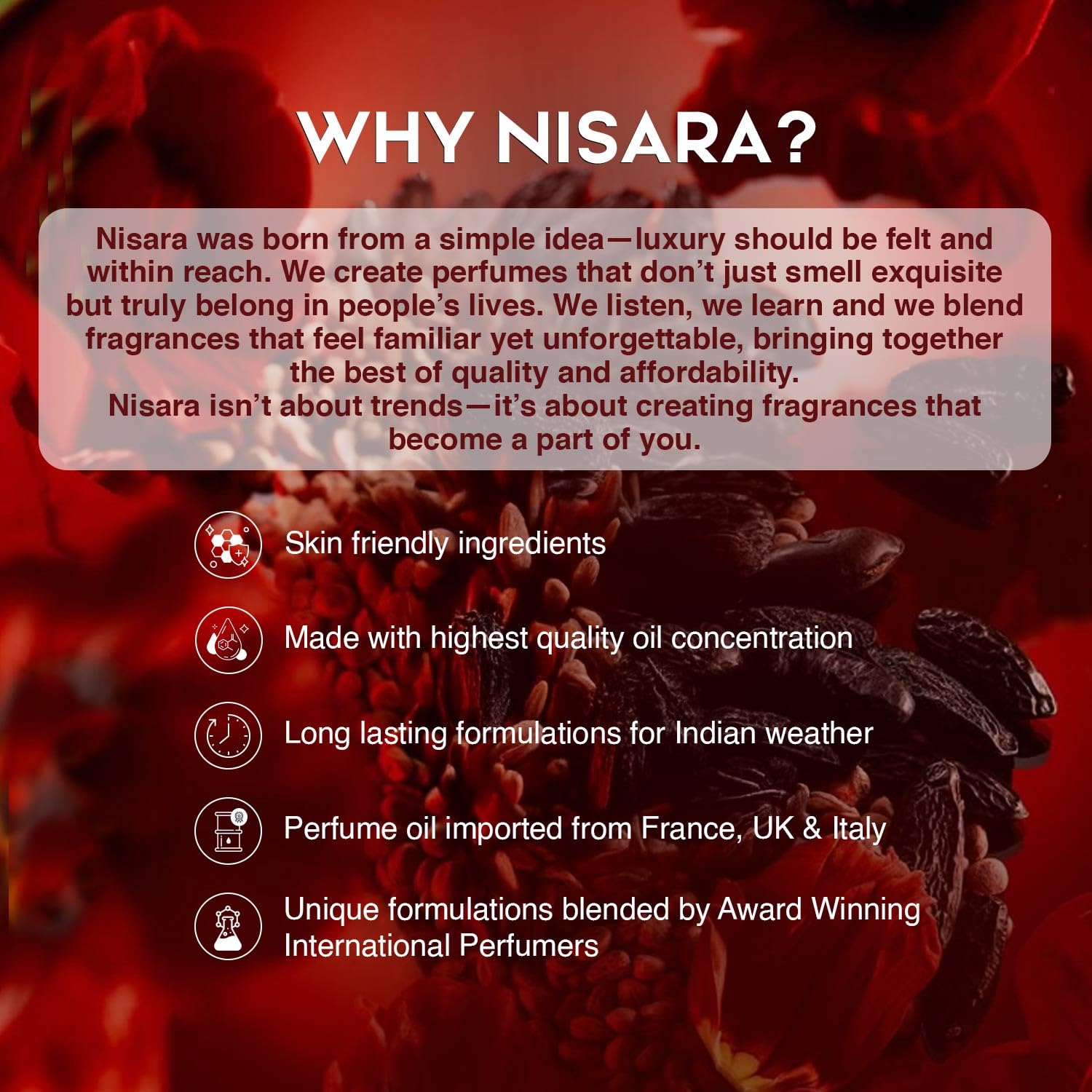 Nisara Carmine Rose EDP Perfume for Woman (Pack of 2), 100 Ml Each | Long Lasting Premium Floral, Fruity & Musky Fragrance | Eau De Parfum Scent spray for Her 1