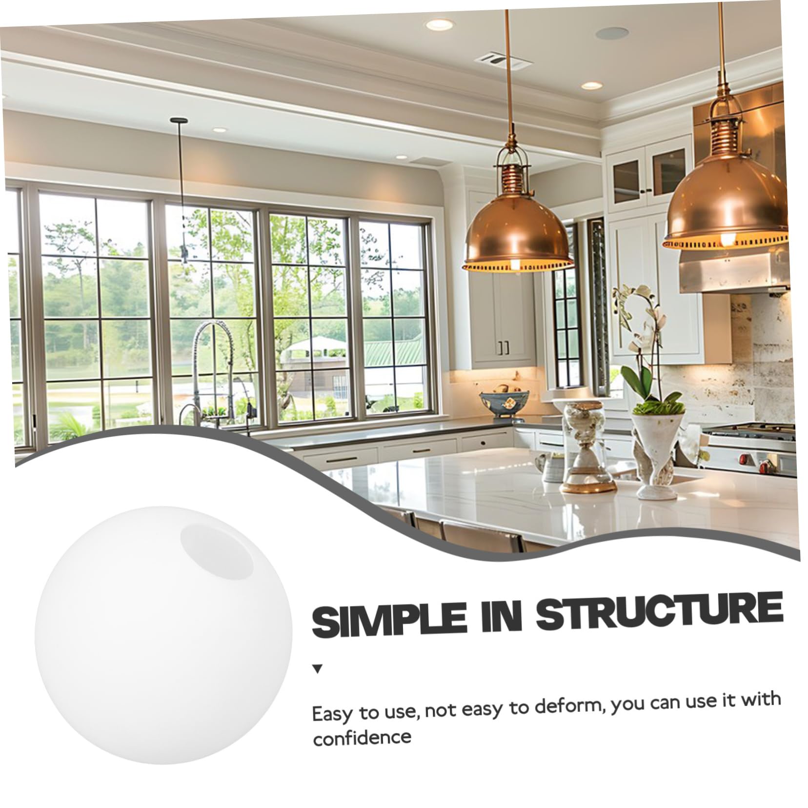 SHERCHPRY Globo di Paralume Sfera Rotonda Postale Globo Seminato Bubble Glass Globe Paralume Copertura Lampade di Ricambio per Lampada a Sospensione Lampadario Applique da Parete 10cm