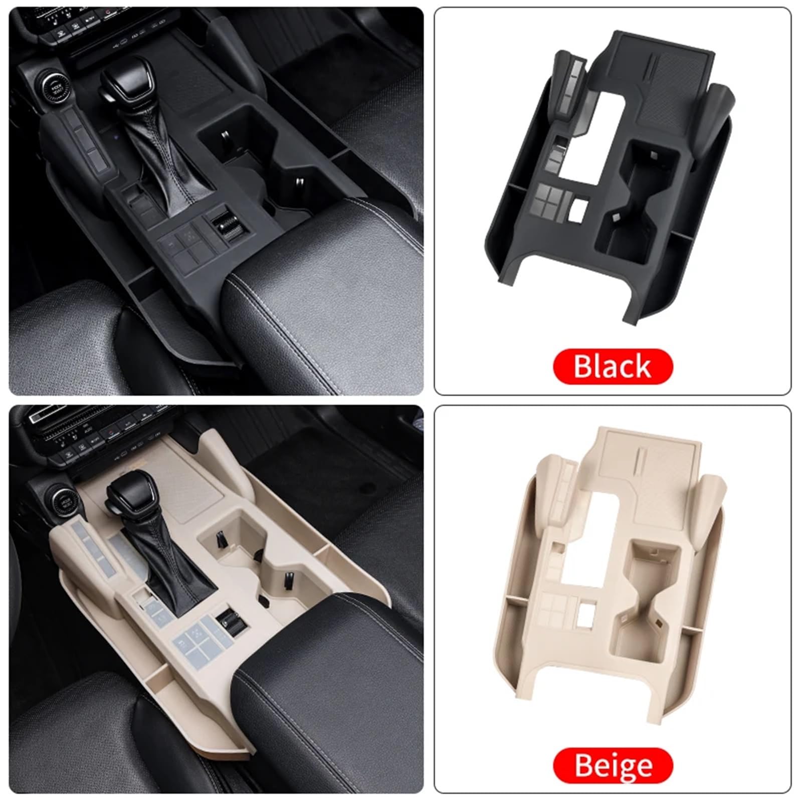 Ochrona Podłokietnika 2024 2025 Pasuje do Toyoty Pasuje do Land Pasuje do Cruiser 250 Prado LC250 1958 Edition Pokrywa skrzyni biegów Schowek na siedzenie(Black (LHD))