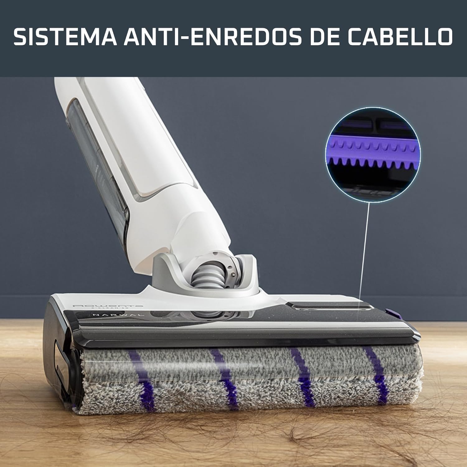 Rowenta X-Clean 10, Aspiradora Fregona Eléctrica Sin Cable, Tecnología Wet & Dry y Dual Edge, Autolimpieza y Secado Automático, Gran autonomía y pantalla LED, Ligera, Flexible, GZ7540WO