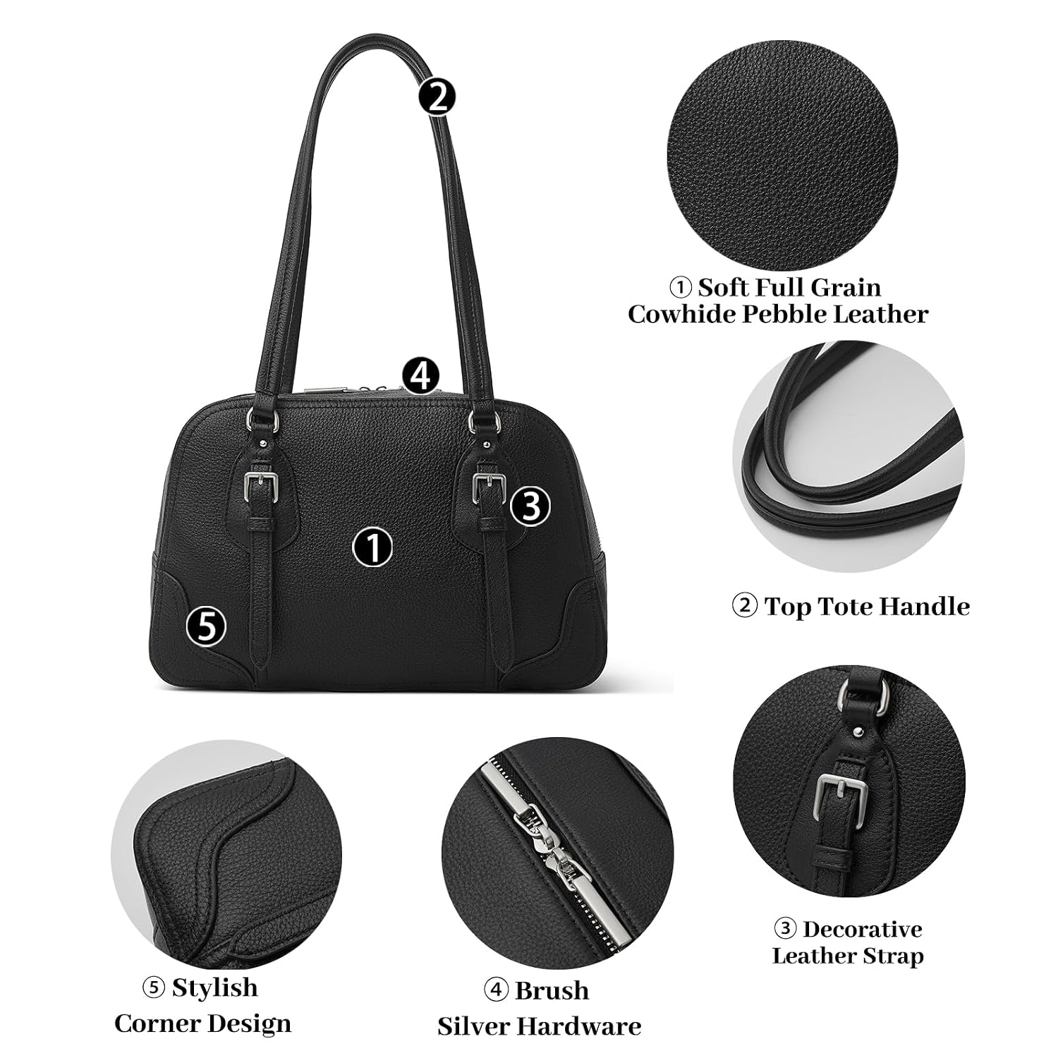 Achadinho! DAILANDO Bolsa feminina de couro legítimo, alça superior de couro legítimo macio e bolsa de ombro preta média Bolsas 3 Achadinho! DAILANDO Bolsa feminina de couro legítimo, alça superior de couro legítimo macio e bolsa de ombro preta média baixou o preço? Baixou foi tudo! Veja ofertas e cupons de desconto disponíveis agora! 3