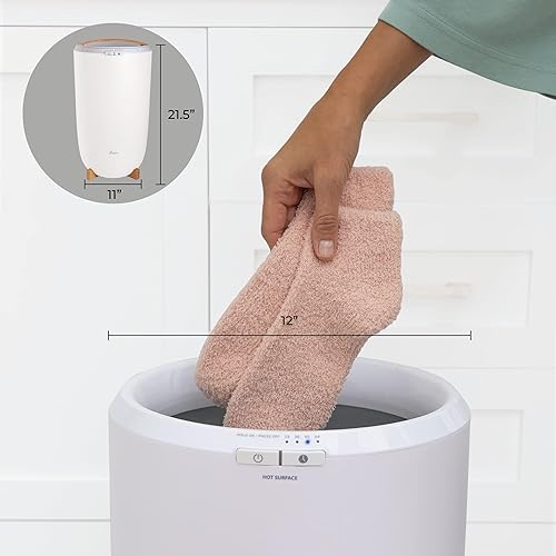 Miniatura 2 de Zadro - Calentador grande de toallas, calentador de toallas eléctrico con temporizador para baño, spa, con apagado automático (blanco)