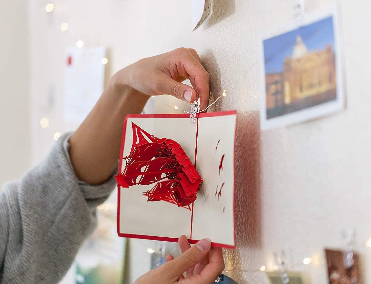 33Ft Photo Clip Fairy Lights with 50 Clips - LECLSTAR 100 LED String Lights for Hanging Pictures, USB Powered - Perfect Bedroom and Wedding Decor - Image 6