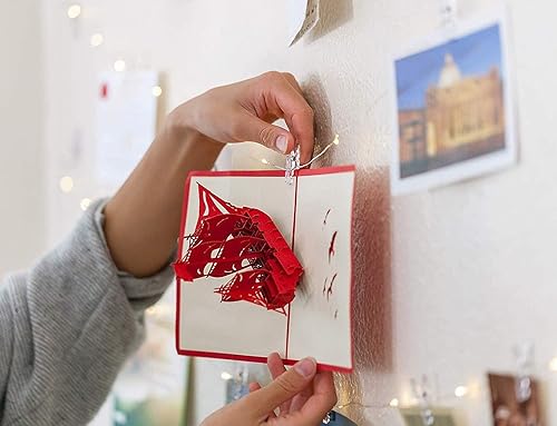 Miniatura 6 de LECLSTAR - Guirnalda de luces con clip de fotos de 33 pies con 50 clips, 100 luces LED para colgar fotos, alimentado por USB, decoración perfecta