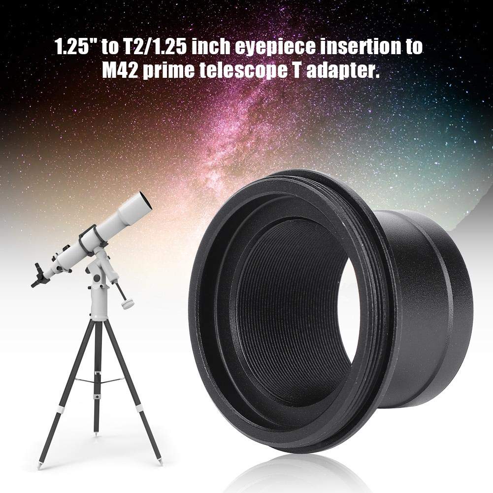 Kameraadapter, 1,25 "bis T2/1,25 Zoll Okular Einsetzen in M42 Prime Telescope T Adapter, Okularadapter Außengewinde M42X0,75 mm Innengewinde M28X0,6 mm