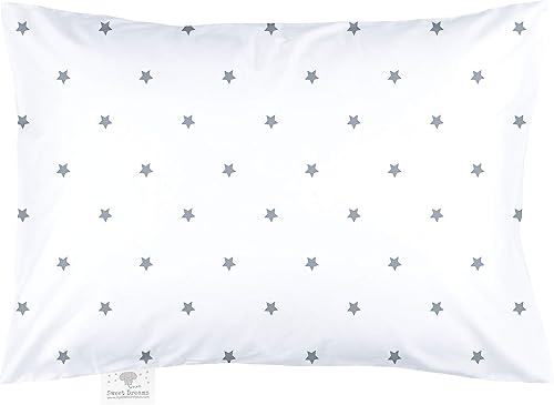 Funda de almohada para niños pequeños, 100% algodón orgánico, hipoalergénica, 14 x 19 pulgadas, se adapta a almohadas de niños pequeños de 13 x 18