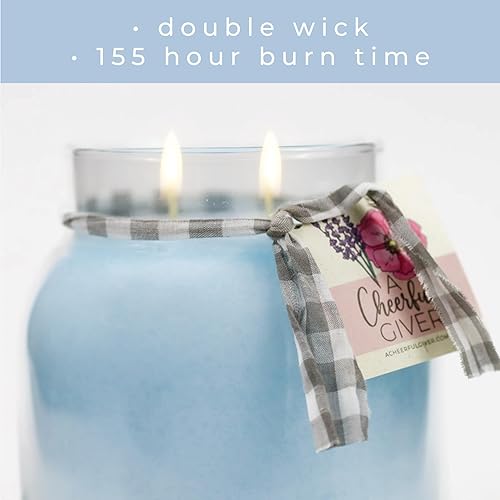 Miniatura 4 de A Cheerful Giver - Morning Rain - Tarro de vela perfumada de Papa de 34 onzas con tapa - Keepers of The Light - 155 horas de tiempo de combustión,