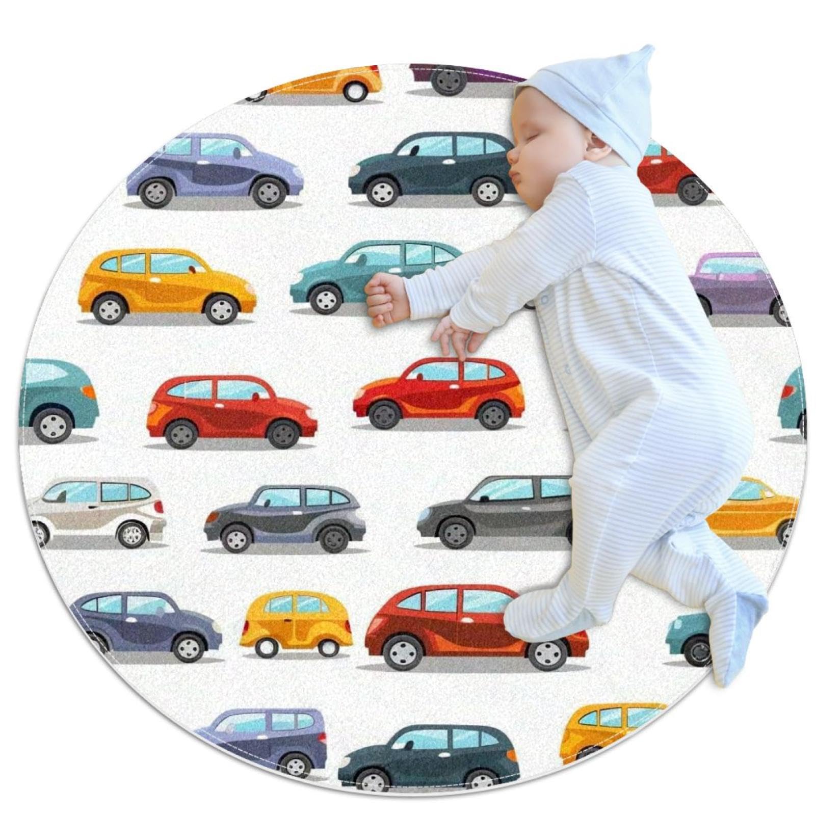 Tapis antidérapant rond 1m pour salle de bain et chambre