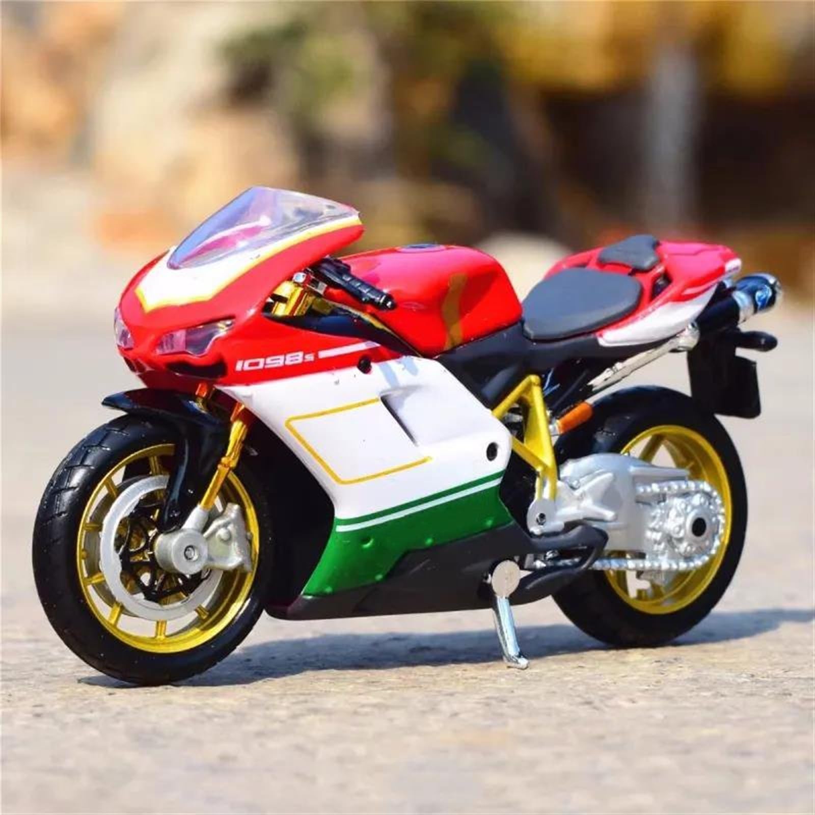 SEYXF Motorbike Toy for Ducati 1098S 1/18 Motorcycle Simulation Diecast Model Collection Gift(No Box)