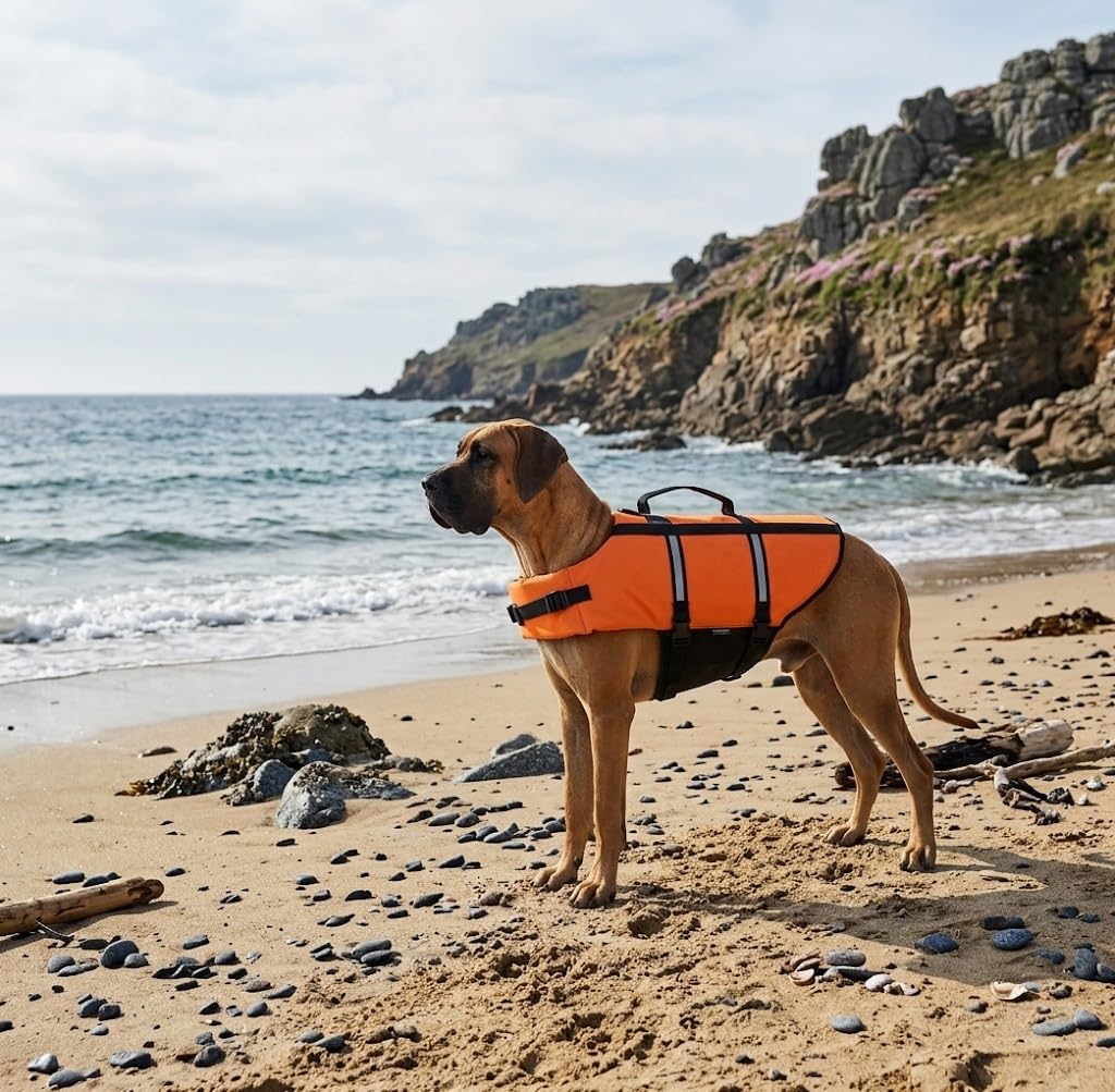Gilet de Sauvetage pour Chien Marinus Orange Fluo XL