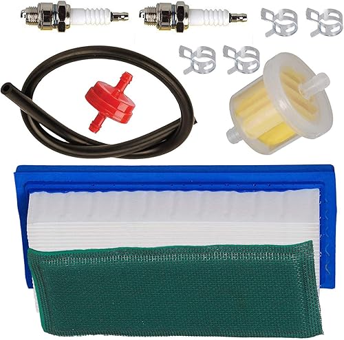 HIFROM Cartucho de filtro de aire plano, prefiltro, línea de filtro de combustible, bujía, kit de afinación de repuesto para 176400 19B400 226400