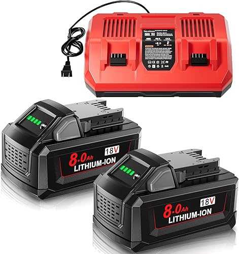 Miniatura 8 de Repuesto para batería Milwaukee M18 de litio XC 8.0Ah compatible con Milwaukee 18V 48-11-1815 48-11-1820 48-11-1840 48-11-1850 48-11-1860