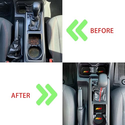 Miniatura 3 de Forro de consola central para Toyota Tacoma Accesorios 2016 2017 2018 2019 2020 2021 2022 2023 Inserto para portavasos de cabina doble, almohadilla