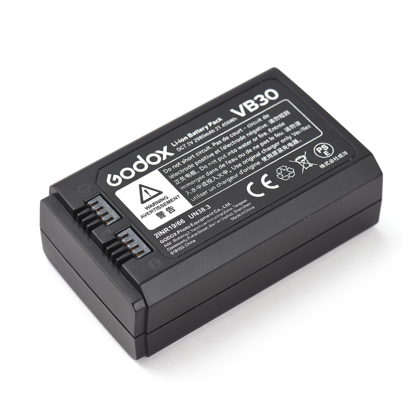 Godox VB30 Batteria ricaricabile agli ioni di litio da 7,2 V 2980 mAh per accessorio Speedlite Flash Godox V1 Pro Series