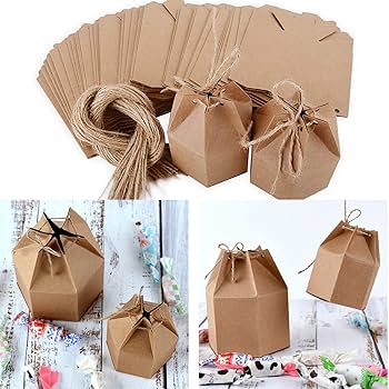 Bomboniere Laurea Set 50 Scatoline Portaconfetti In Carta Kraft